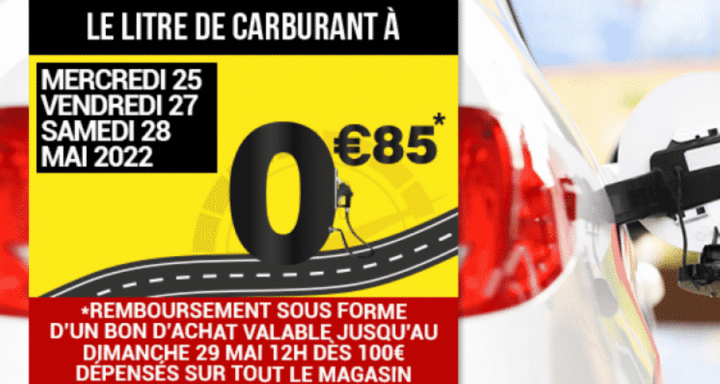Les supermarchés Casino proposent le litre de carburant à 0,85€ pendant tout le weekend de l'ascension et pour tous les automobilistes Français