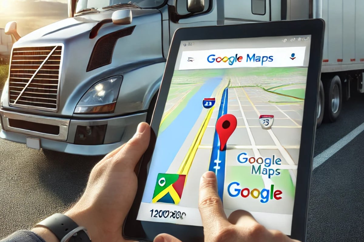 Google Maps mode poids-lourd
